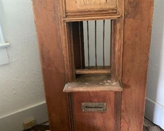 USPS Oak postal counter cabinet