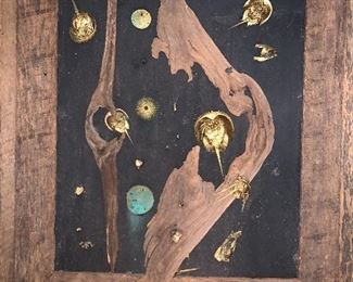 Driftwood Art in Great rough hewn frame