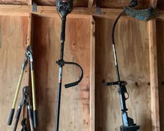 gas powered weed eater, electric weed eater