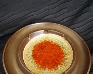 1965 Robert Maxwell Pottery and Glass Ashtray