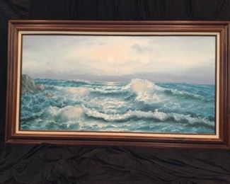 Framed Seascape Painting by Manson