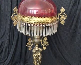 Vintage Brothel Kerosene Oil Lamp