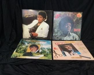 Vinyl Record Albums Elvis and Michael Jackson