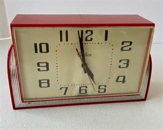 03/  Techron • red vintage clock • 8½”x 2¾”x 5” • $50