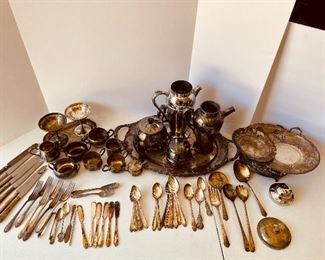 30/  Collection of silverplate • sold as lot • $50