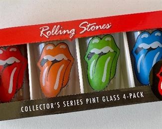 04/  Rolling Stones iconic lounge logo • Collector’s series pint glasses • 4 pack set  • new in box • $20