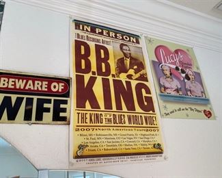 68/ PARKER Set of 3 vintage retro signs with BB king  • $15