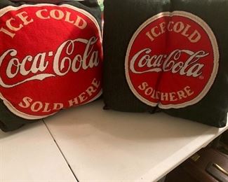 $50 Coca Cola Set of 5 pillows 4 for chairs, one for throw pillow 