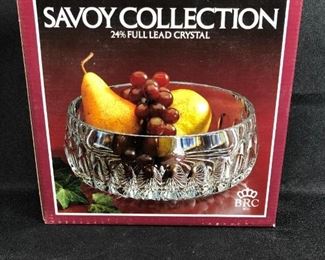 NIB Savoy Collection lead crystal bowl