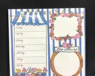 French cafe themed desk calendar notepad