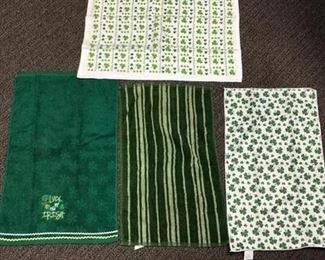 Set of 4 St Patricks Day hand towels