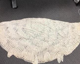 Round table cloth, handmade crochet