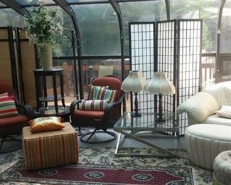 The Sunroom loaded with furniture 