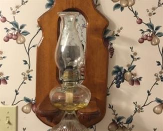 2nd oil lamp in wall holder