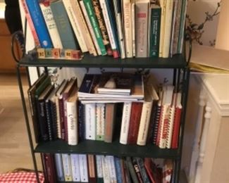 Metal 3 tier shelf - also full of cookbooks