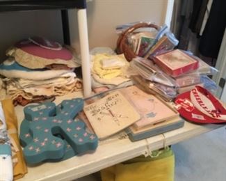 Vintage Baby items; cards in packages; letters, miscellaneous 
