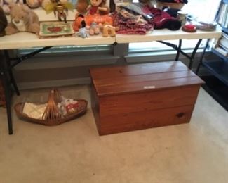 Downstairs 1st bedroom-  vintage  chest 