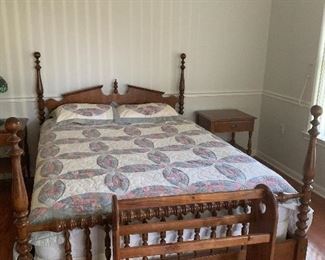 $435- OBO- Ethan Allen full size bed wirh mattress and boxsprings 
