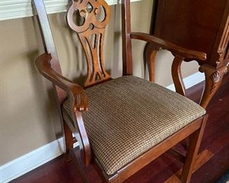 pair of these arm chairs to be used at dining table or extra seating.