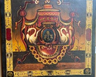 Large painted decorative board.