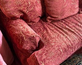 Cushy sofa with slip cover.  You can change the design anytime you want. 