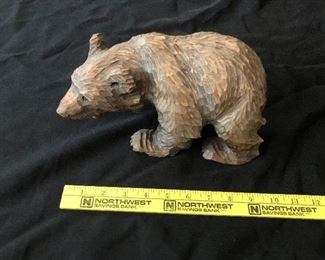 Awesome carved bear..think it’s black walnut