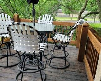 High Top 4 Chair Patio Set