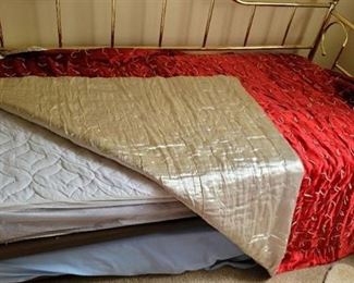 Twin Size Hand Made Red Silk Blanket