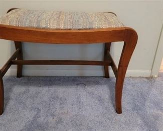 Curved Wooden Vanity Stool