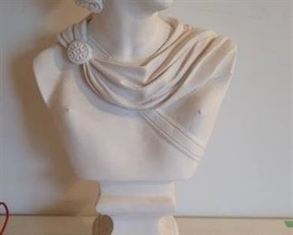 Plaster Sculpture Made in Mexico of Roman Man