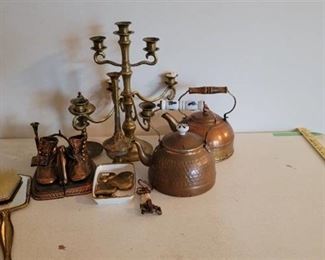 Lot of Copper and Brass Collectibles