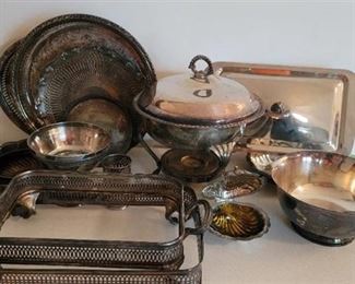 Lot of Silver Plated Serving