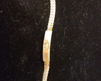 Sterling and 14K bracelet