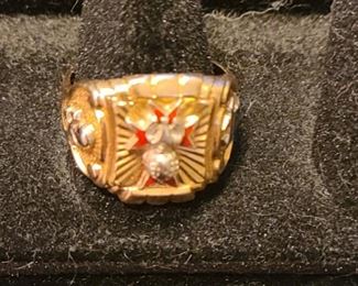 Gold Knights of Columbus ring