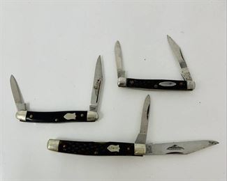 3 Piece Vintage Pocket Knife Set
