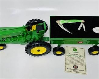 Case XX John Deere Model 70 Tractor with Bone Seahorse Whittler Knife