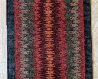 Charcoal, Maroon, Olive Rug 4 X 2'