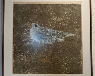 Wood Block Osprey unsigned, 24 X 23" 