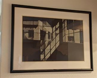 Ron Light, Building and Shadows Serigraph 16 X 24"  