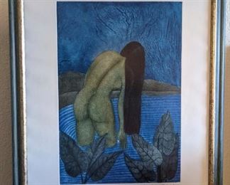 Juan Alcazar "Con Las Hojas de Tarabundi" Lithograph 2006 19 X 13