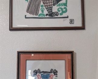 Balam Pictorial 18 1/2 X 15"; Balam Pictorial 11 1/2 X 8"