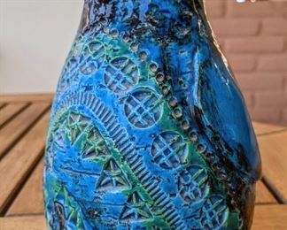 Bitossi Aldo Londi Blue Penguin Moneybox, Form Number 4801, Italy 1970