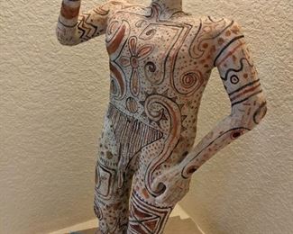 Oaxaca Burnished Clay Sculpture by Manuel Reyes #Tattooed Male