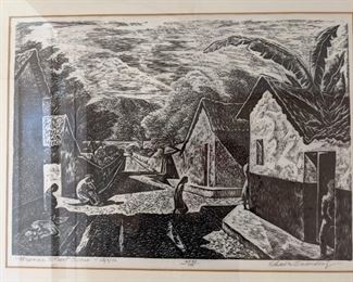 Charles Surendorf "Mexican Street Scene" 12 X 16 3/4