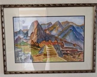 Pauline Eisenstadt Watercolor Machu Picchu