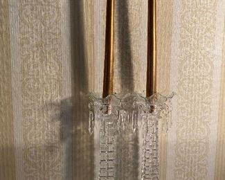 Glass candlestick holders