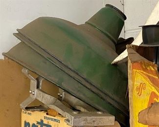 Industrial green porcelain lamp shades
