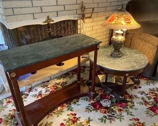 Marble top tables