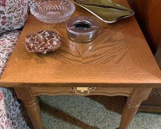 1 of 2 end tables, ashtrays