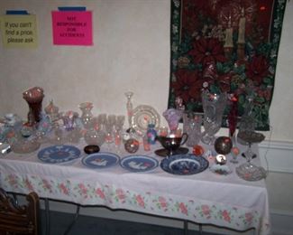CUT & PRESSED GLASS, WEDGWOOD & MORE